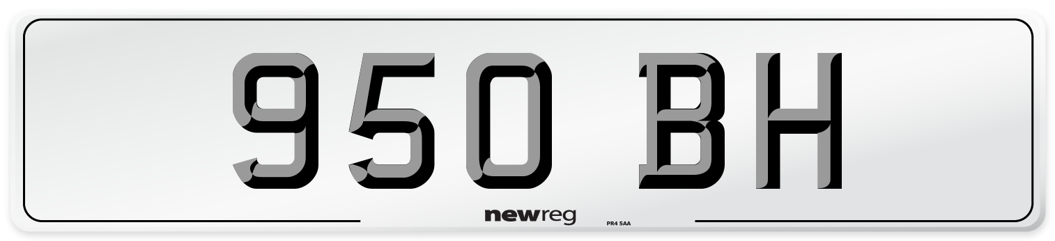 950 BH Number Plate from New Reg